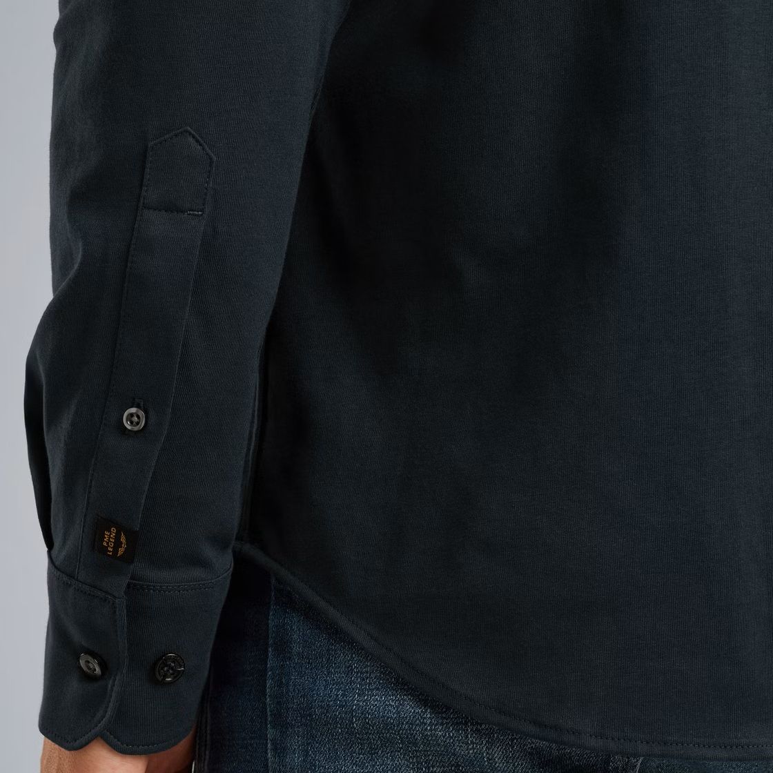 Pme Legend LONG SLEEVE SHIRT Satin Jersey Navy Blazer 2900156402032