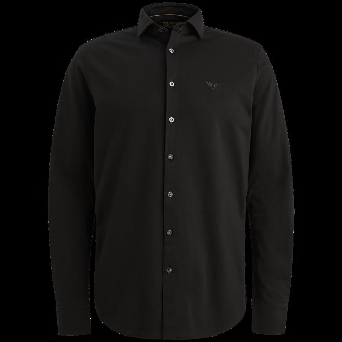 Pme Legend LONG SLEEVE SHIRT Satin Jersey Black 2900156404029