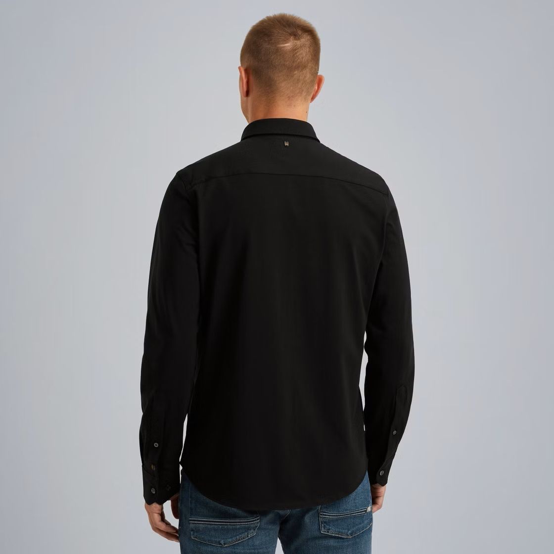 Pme Legend LONG SLEEVE SHIRT Satin Jersey Black 2900156404029