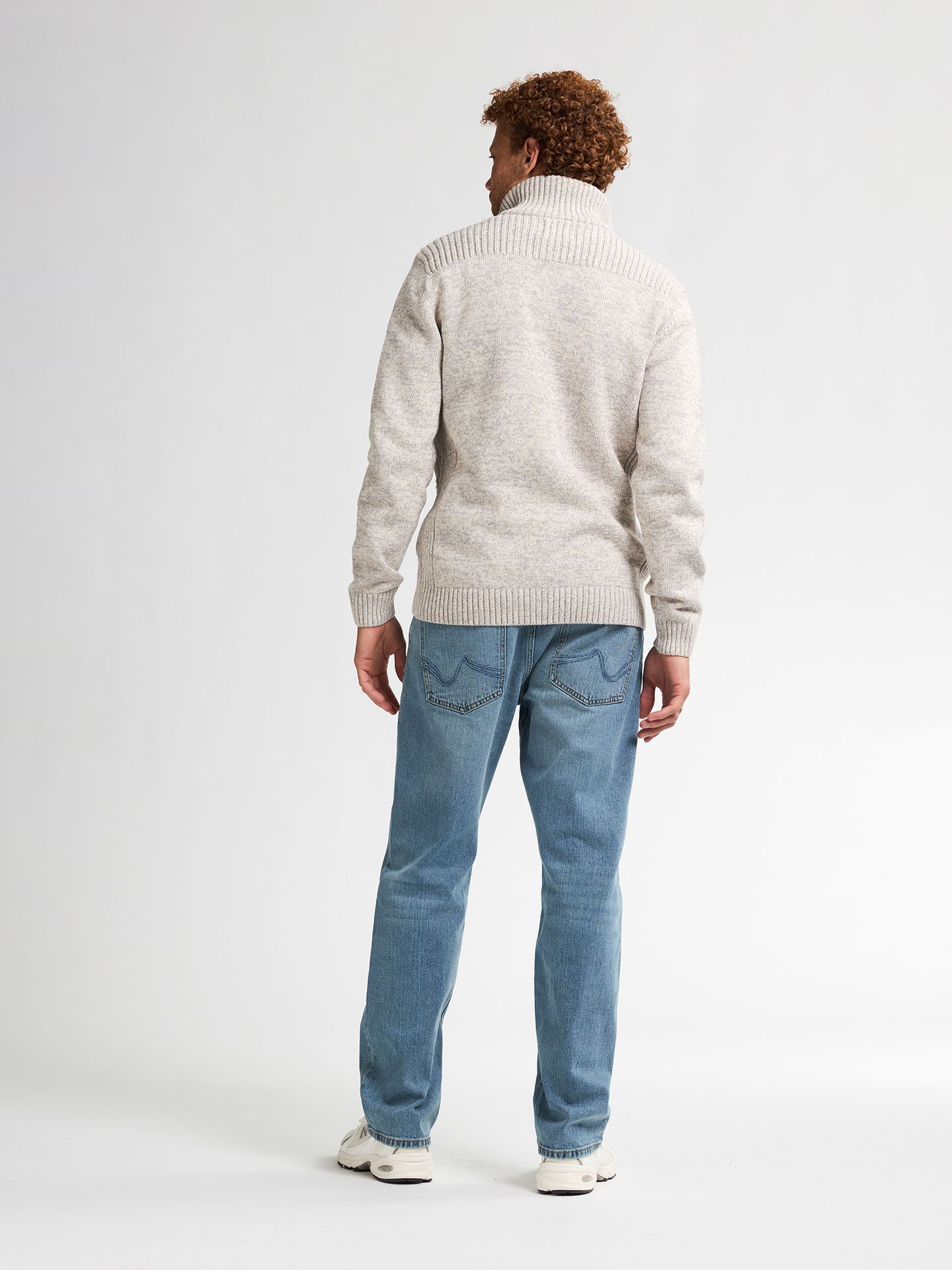 Petrol Industries Men Knitwear Collar Cardigan 0009 antique white melee 2900159636076