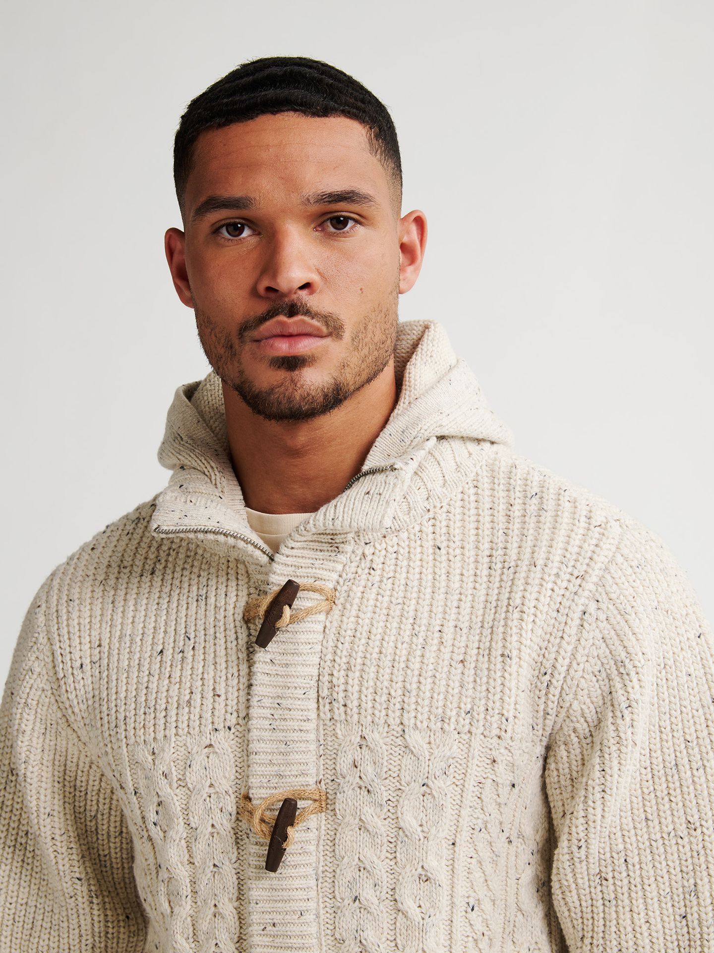 Petrol Industries Men Knitwear Hooded Cardigan 0009 antique white melee 2900159596080