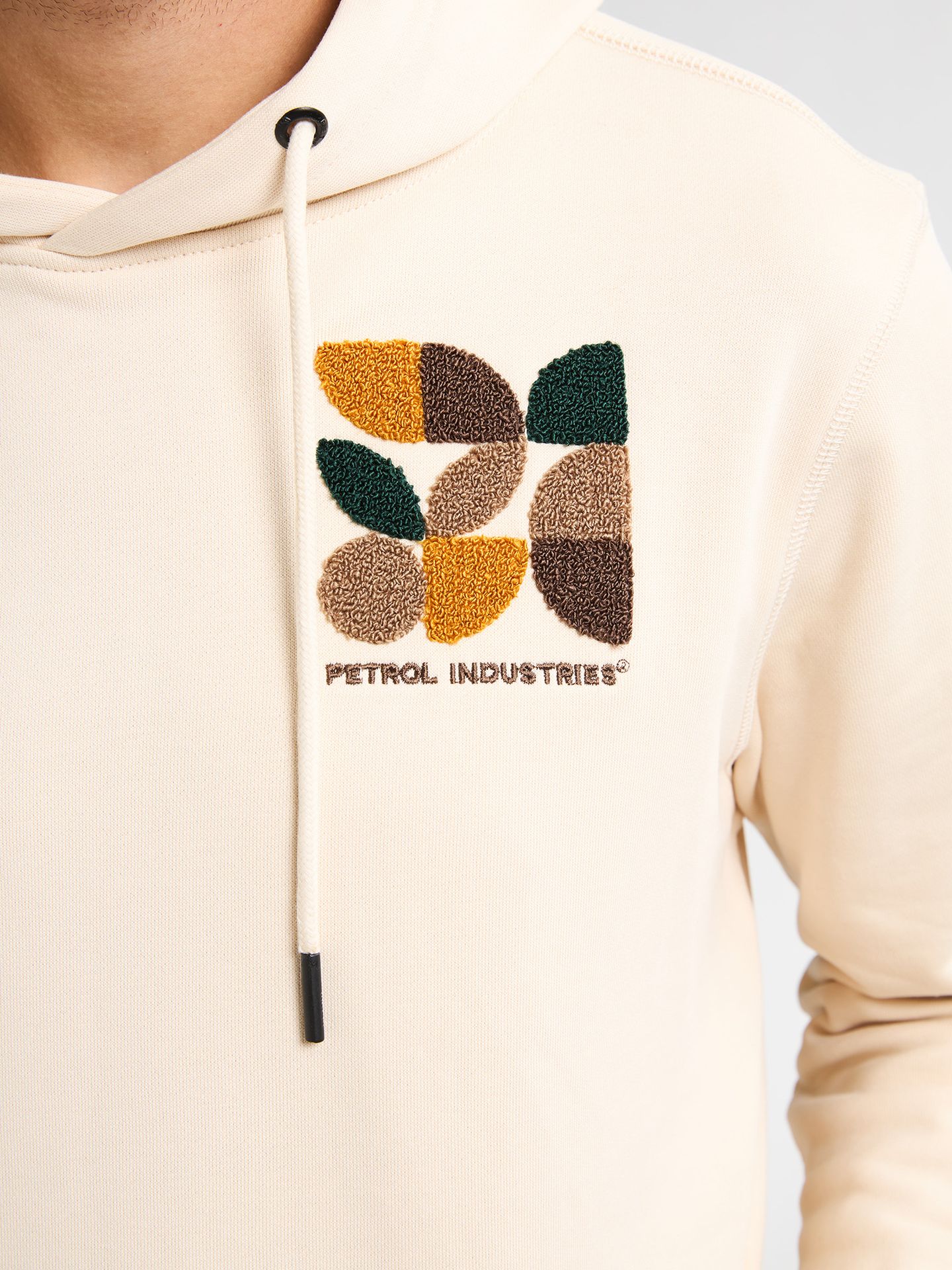 Petrol Industries Men Sweater Hooded Print 1108 raw sand 2900158759042