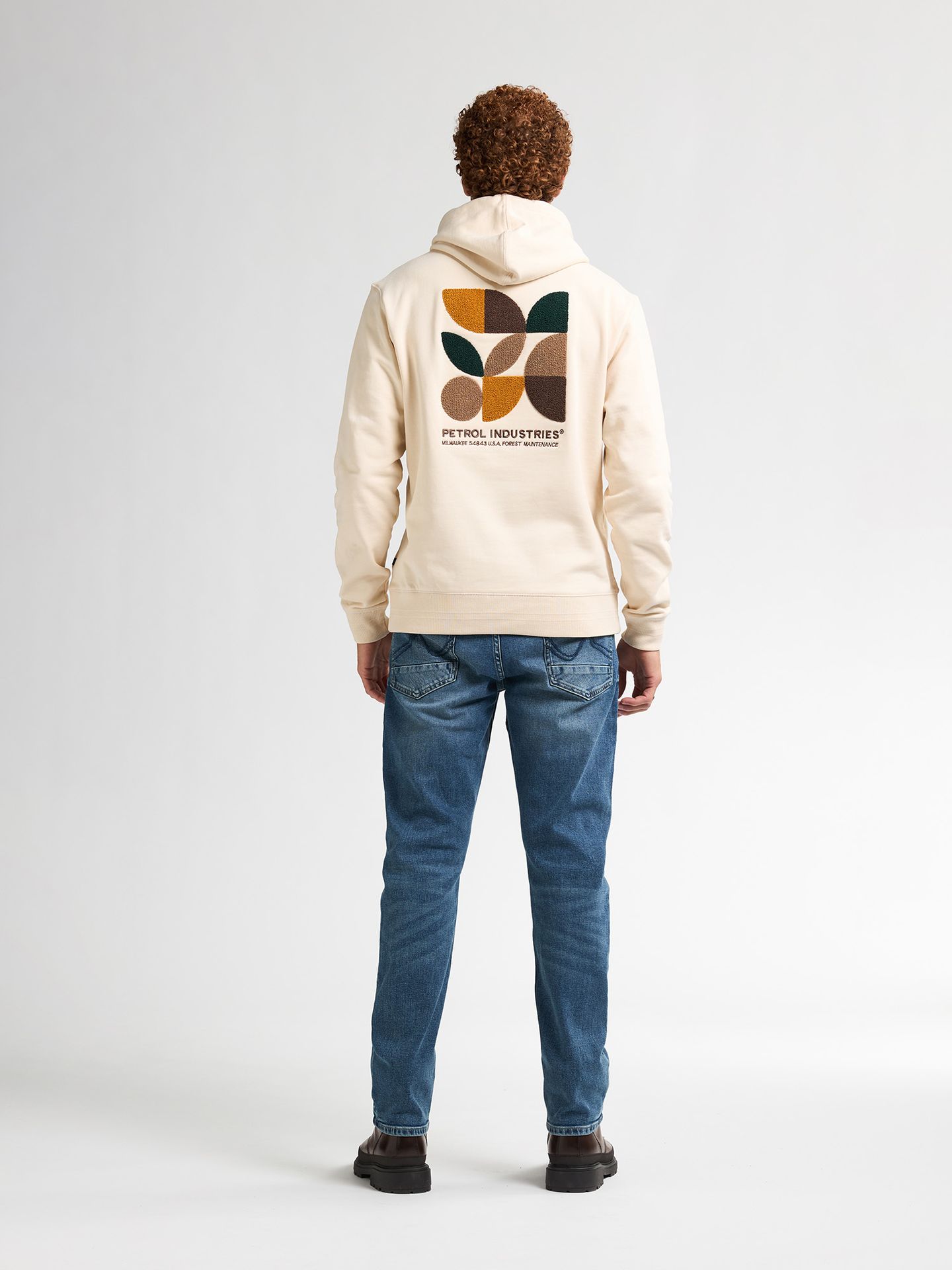 Petrol Industries Men Sweater Hooded Print 1108 raw sand 2900158759042