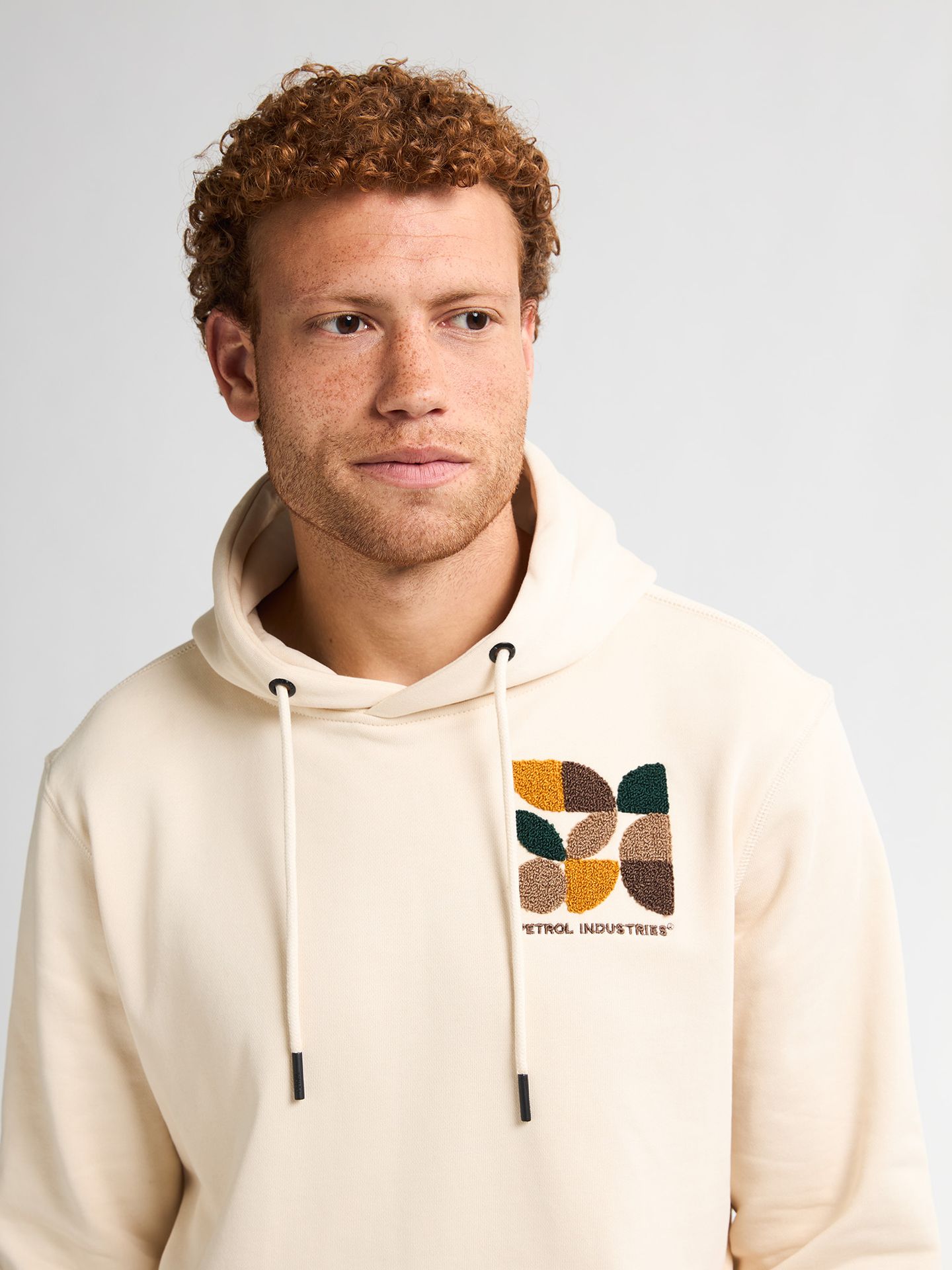 Petrol Industries Men Sweater Hooded Print 1108 raw sand 2900158759042