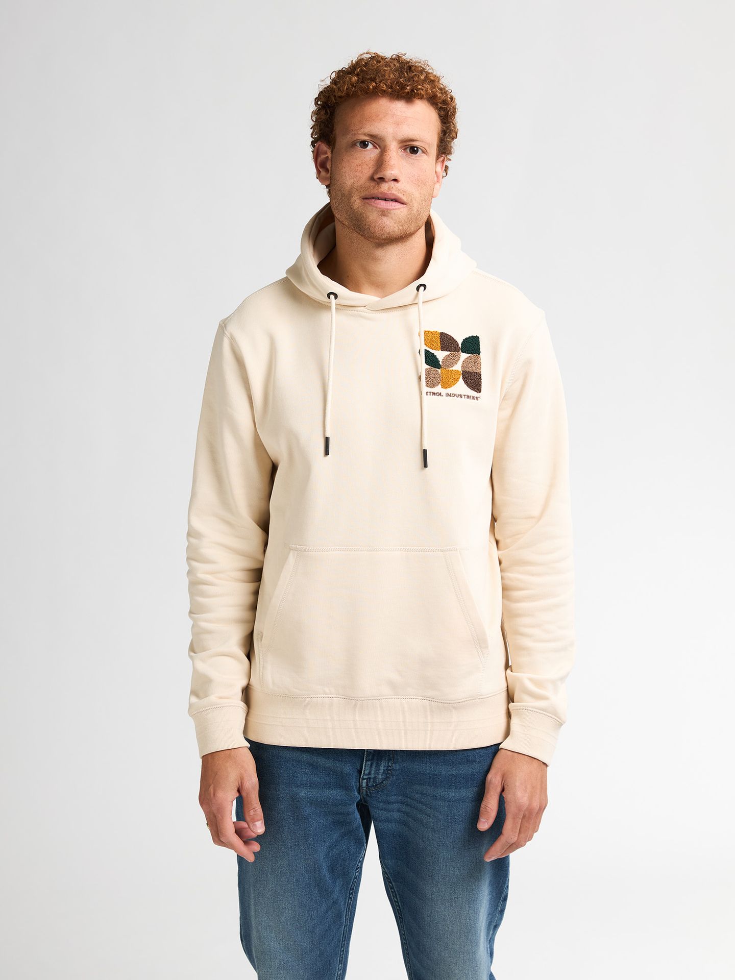 Petrol Industries Men Sweater Hooded Print 1108 raw sand 00114364-EKA26002700000167