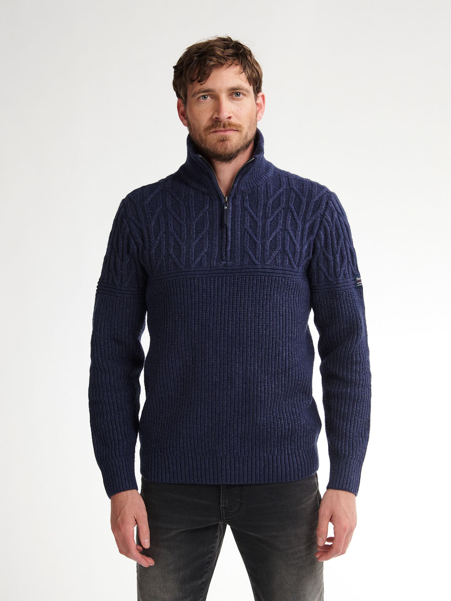 Petrol Industries Men Knitwear Collar 5090 deep capri 00114859-EKA26002700000170