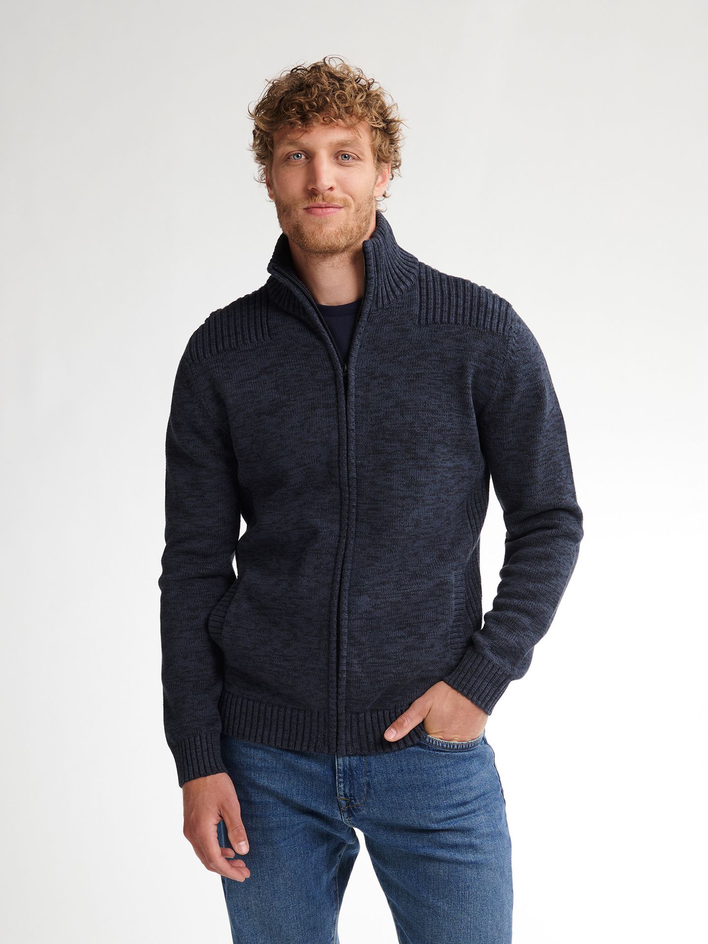 Petrol Industries Men Knitwear Collar Cardigan 5092 royal navy 00114878-EKA26002700000164