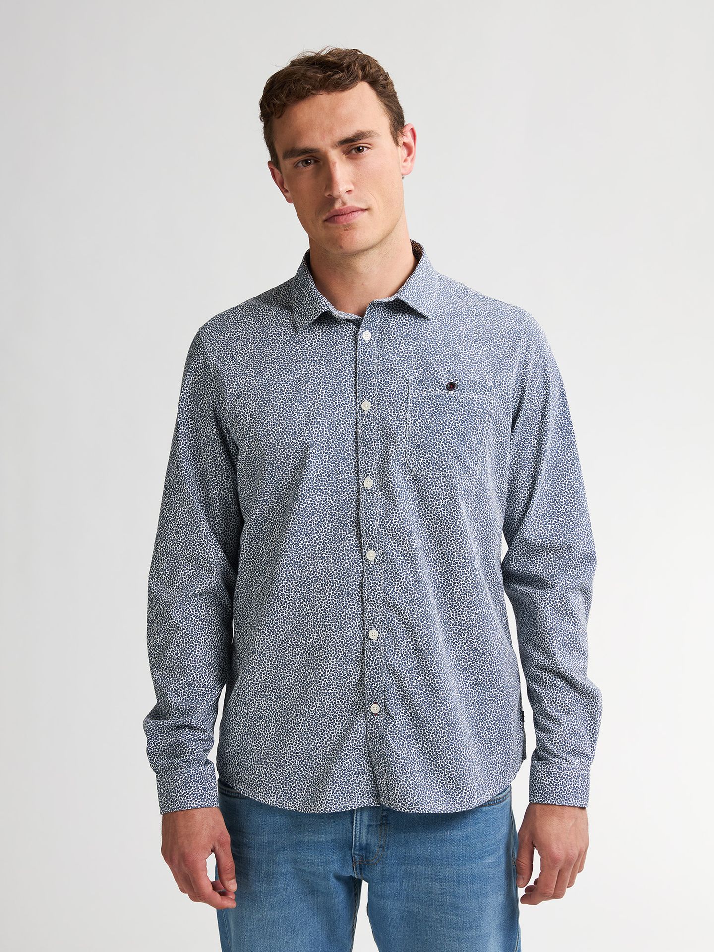 Petrol Industries Men Shirt Long Sleeve AOP 5193 dark denim 00114367-EKA26002700000169