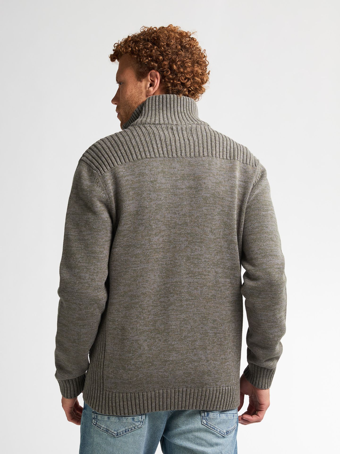 Petrol Industries Men Knitwear Collar Cardigan 6174 mossy stone 2900159638063