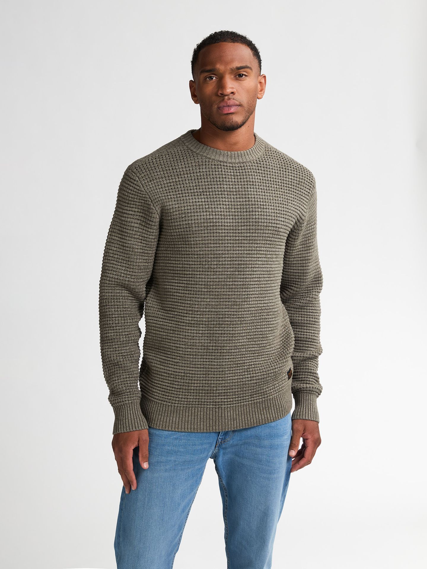 Petrol Industries Men Knitwear Round Neck Basic 6174 mossy stone 00114842-EKA26002700000165