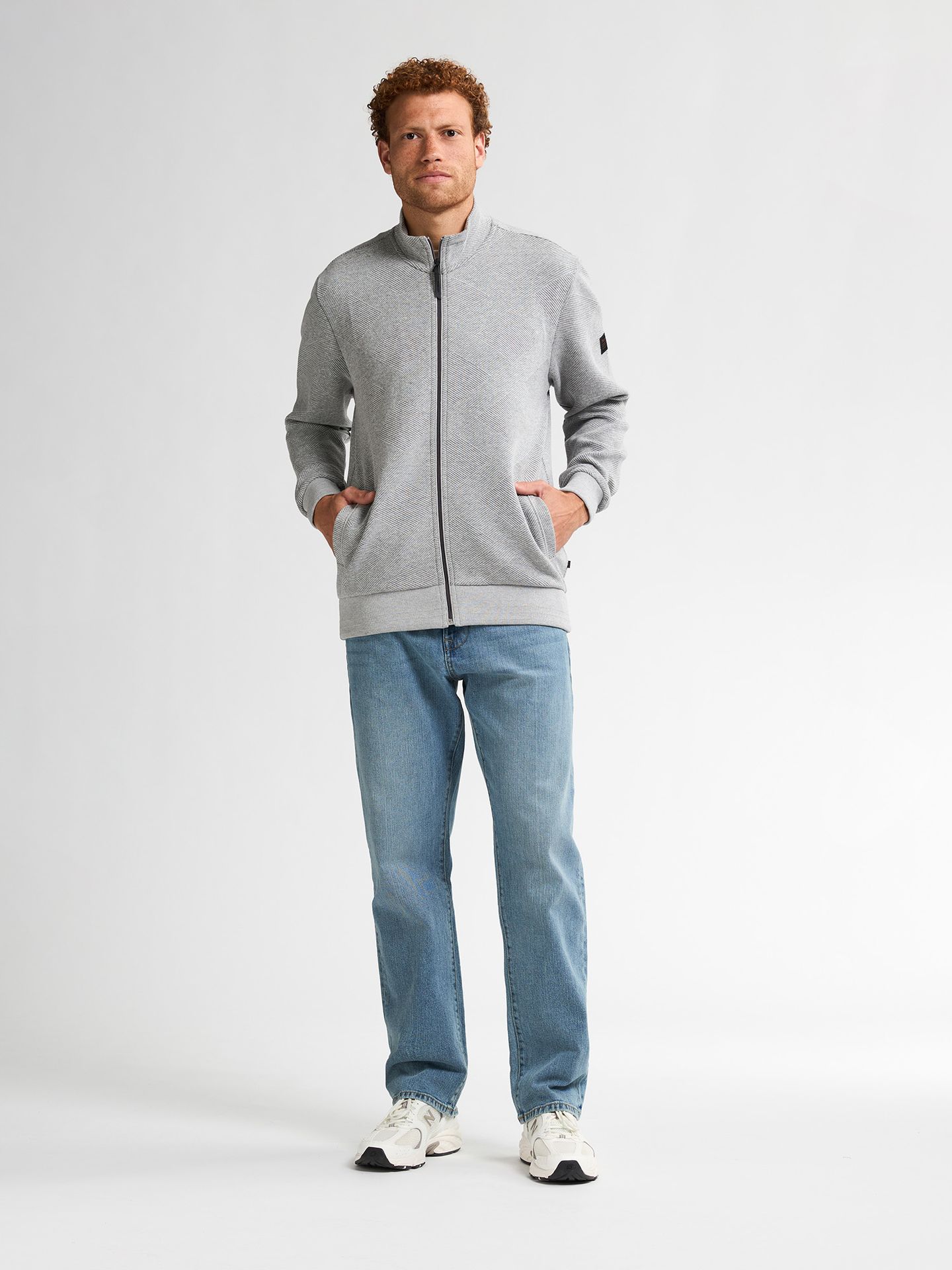 Petrol Industries Men Sweater Collar Zip 9038 light grey melee 2900159586098