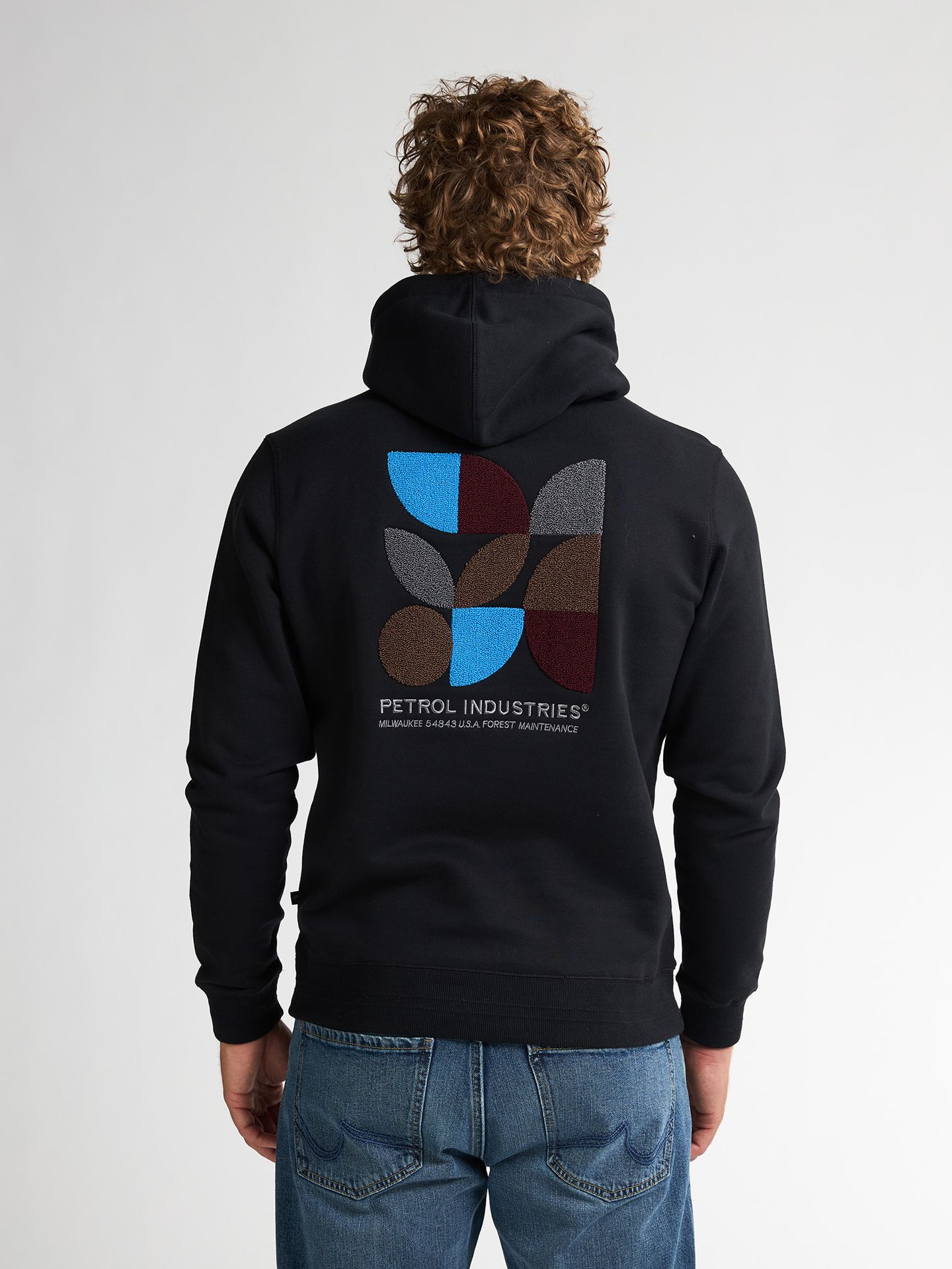 Petrol Industries Men Sweater Hooded Print 9111 deep black 2900159592044