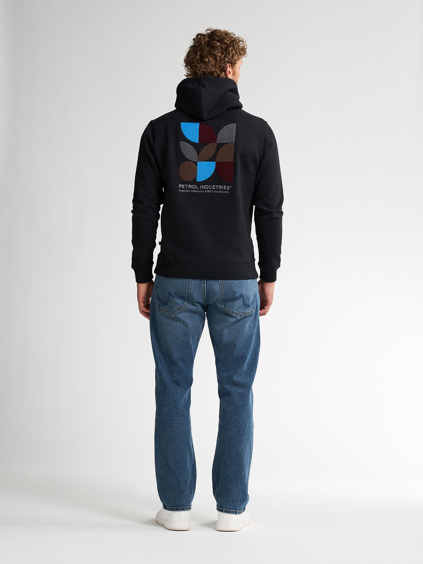 Petrol Industries Men Sweater Hooded Print 9111 deep black 2900159592044