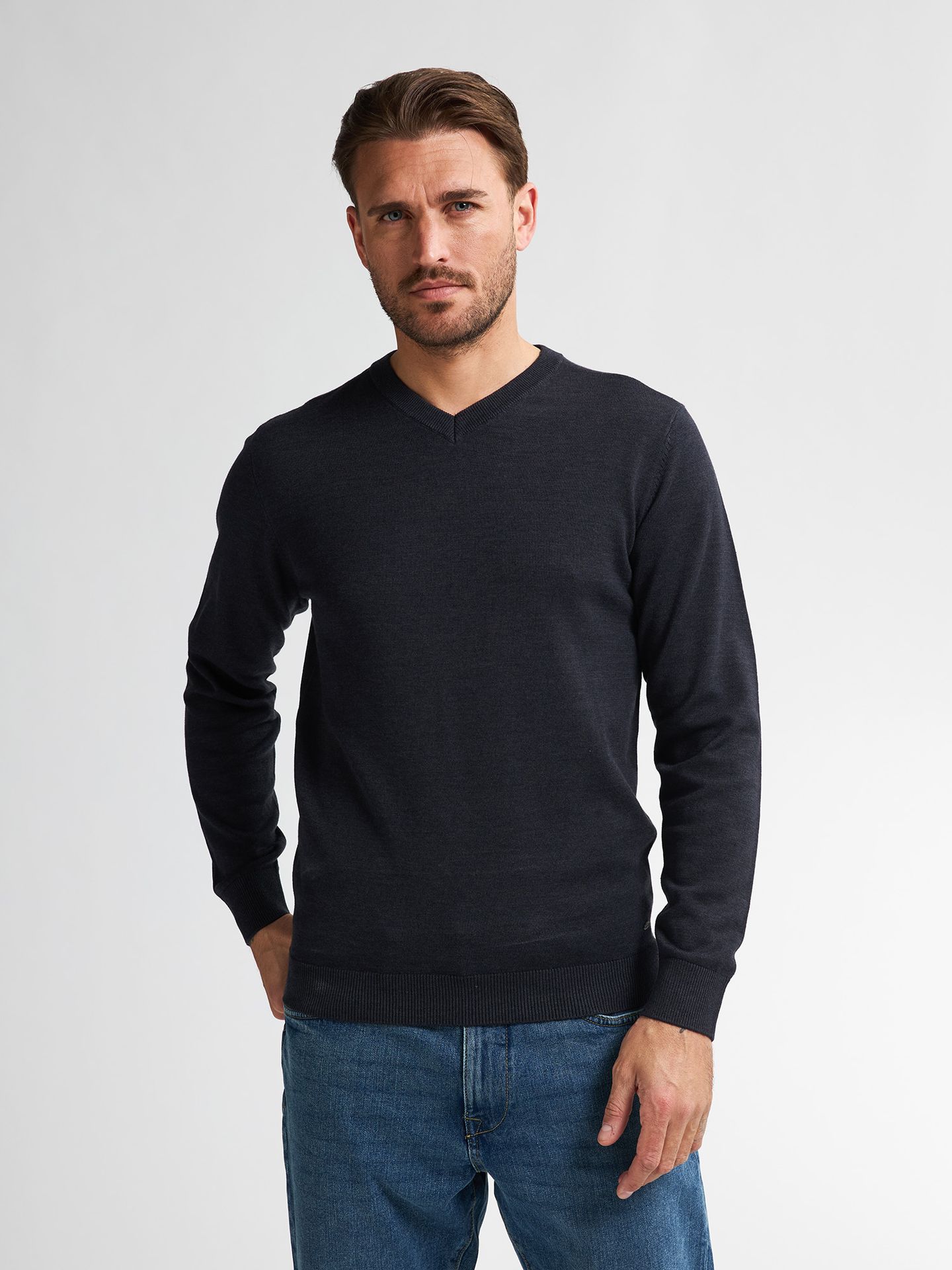 Petrol Industries Men Knitwear V-Neck Basic 5120 sky captain 00114372-EKA26002700000127