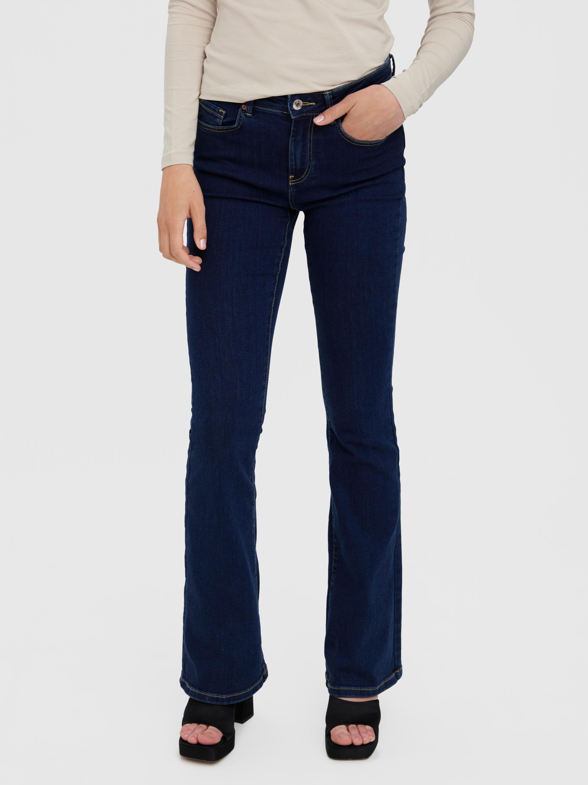 VERO MODA Damen Vmalia Mr Skinny Shape Jeans & Ecru Noos Top – Skinny Jeans & Oversize-Top Set
