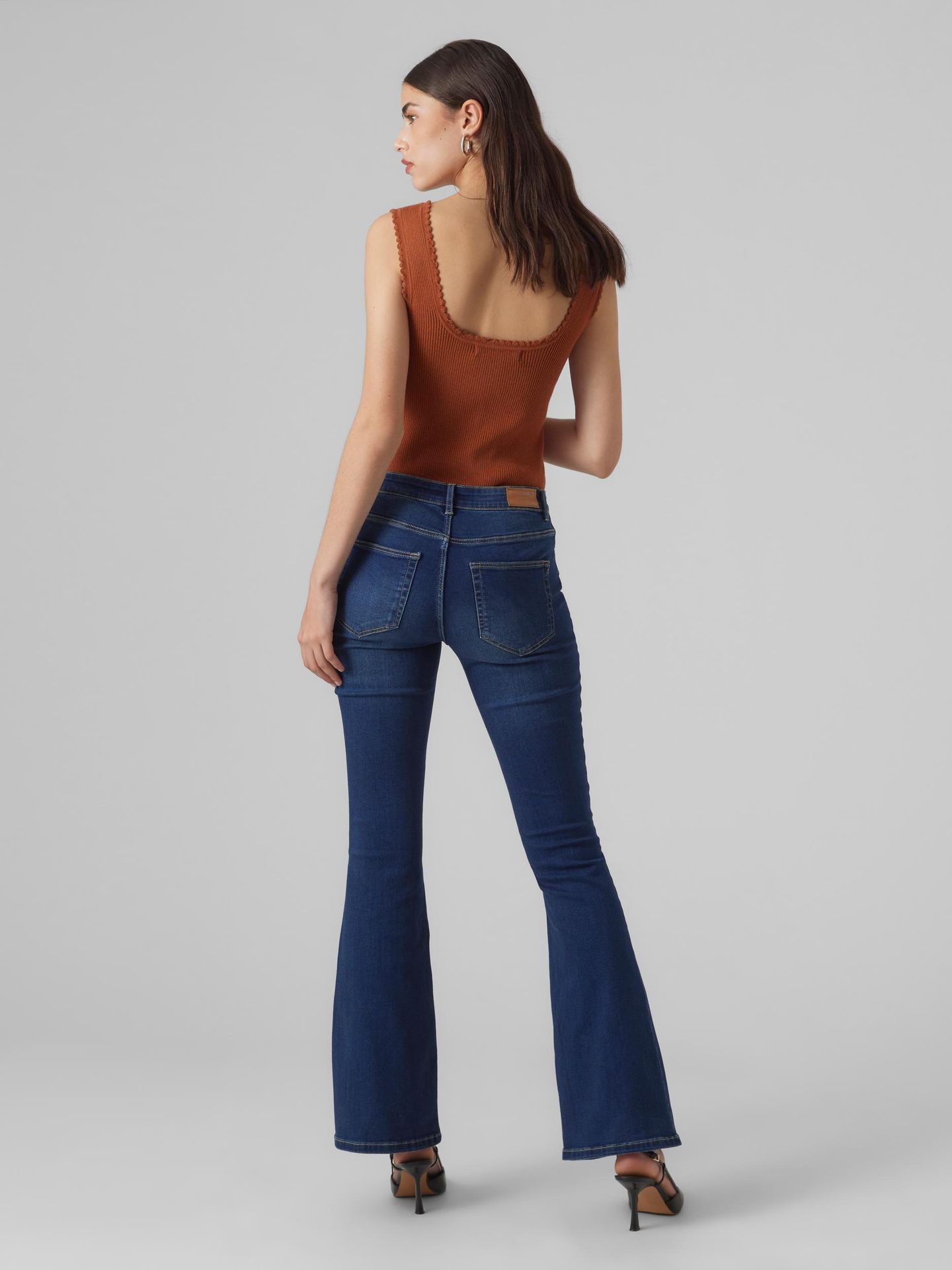 Vero Moda VMSCARLET MR SKN FLARED J VI3344 GA Dark Blue Denim 2900140781075