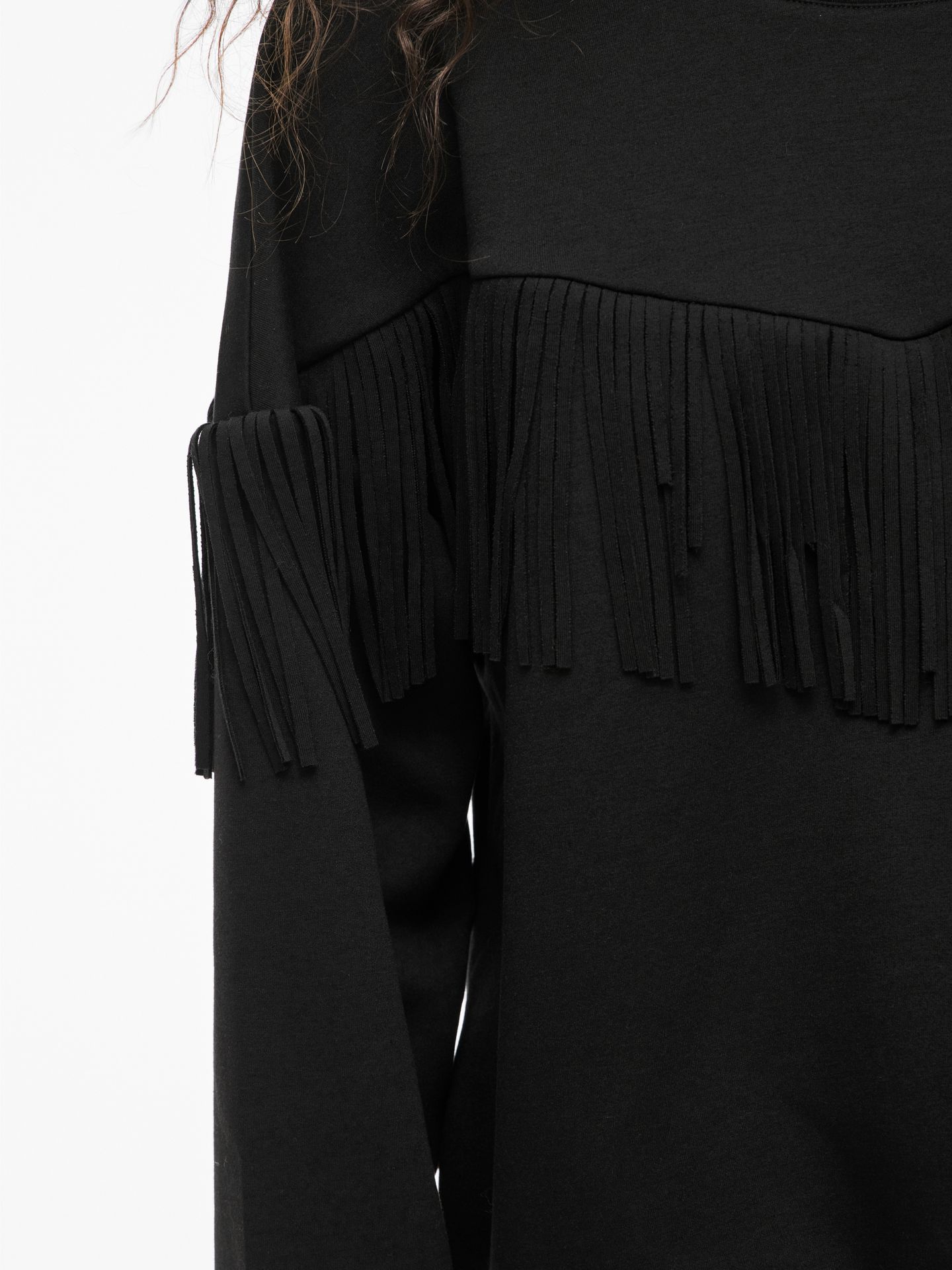 Object VIREFLECT L/S O-NECK FRINGE SWEATSH Black Beauty 2900160813039 Object VIREFLECT L/S O-NECK FRINGE SWEATSH Black Beauty 2900160813039