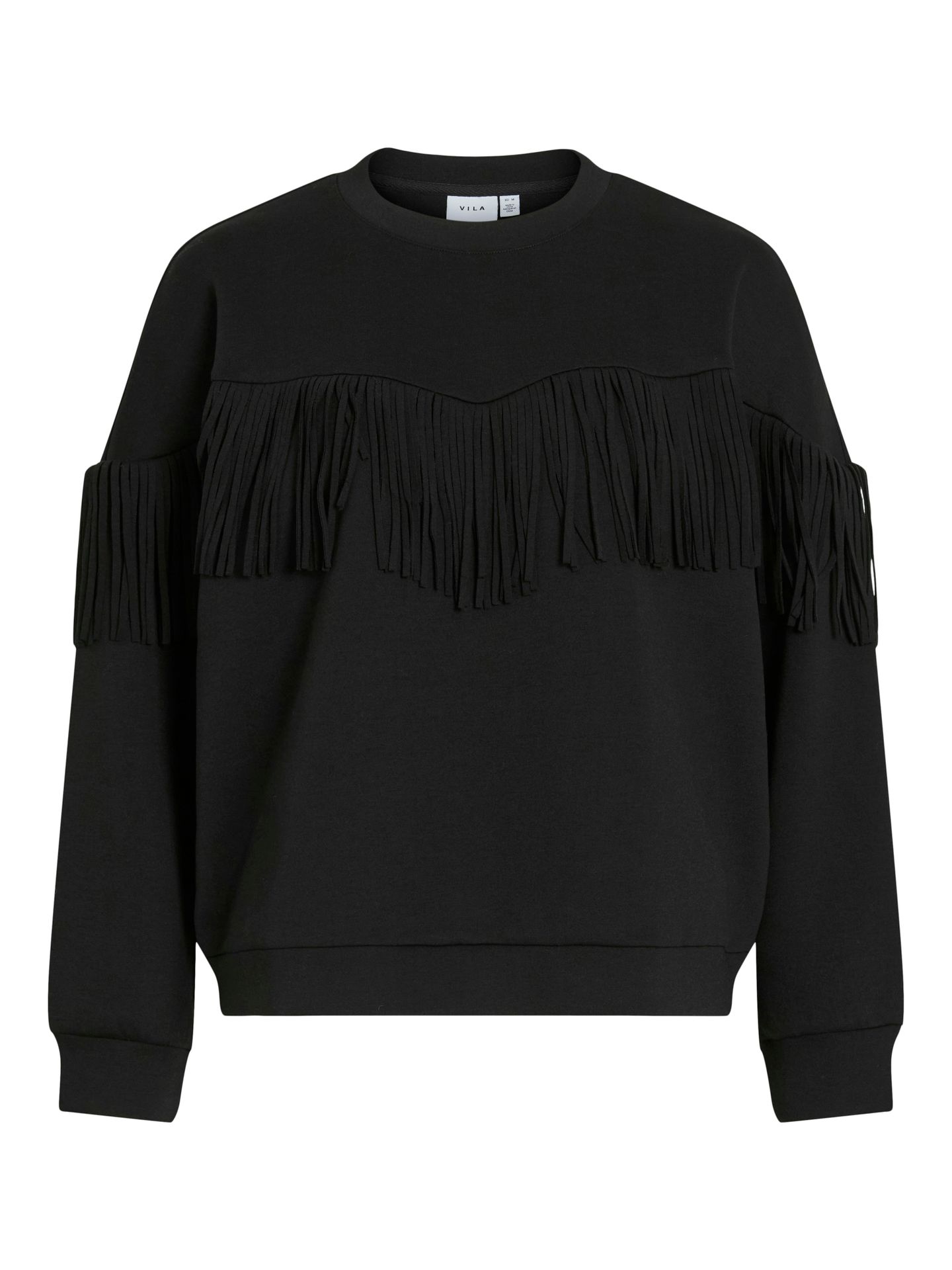 Object VIREFLECT L/S O-NECK FRINGE SWEATSH Black Beauty 2900160813039 Object VIREFLECT L/S O-NECK FRINGE SWEATSH Black Beauty 2900160813039