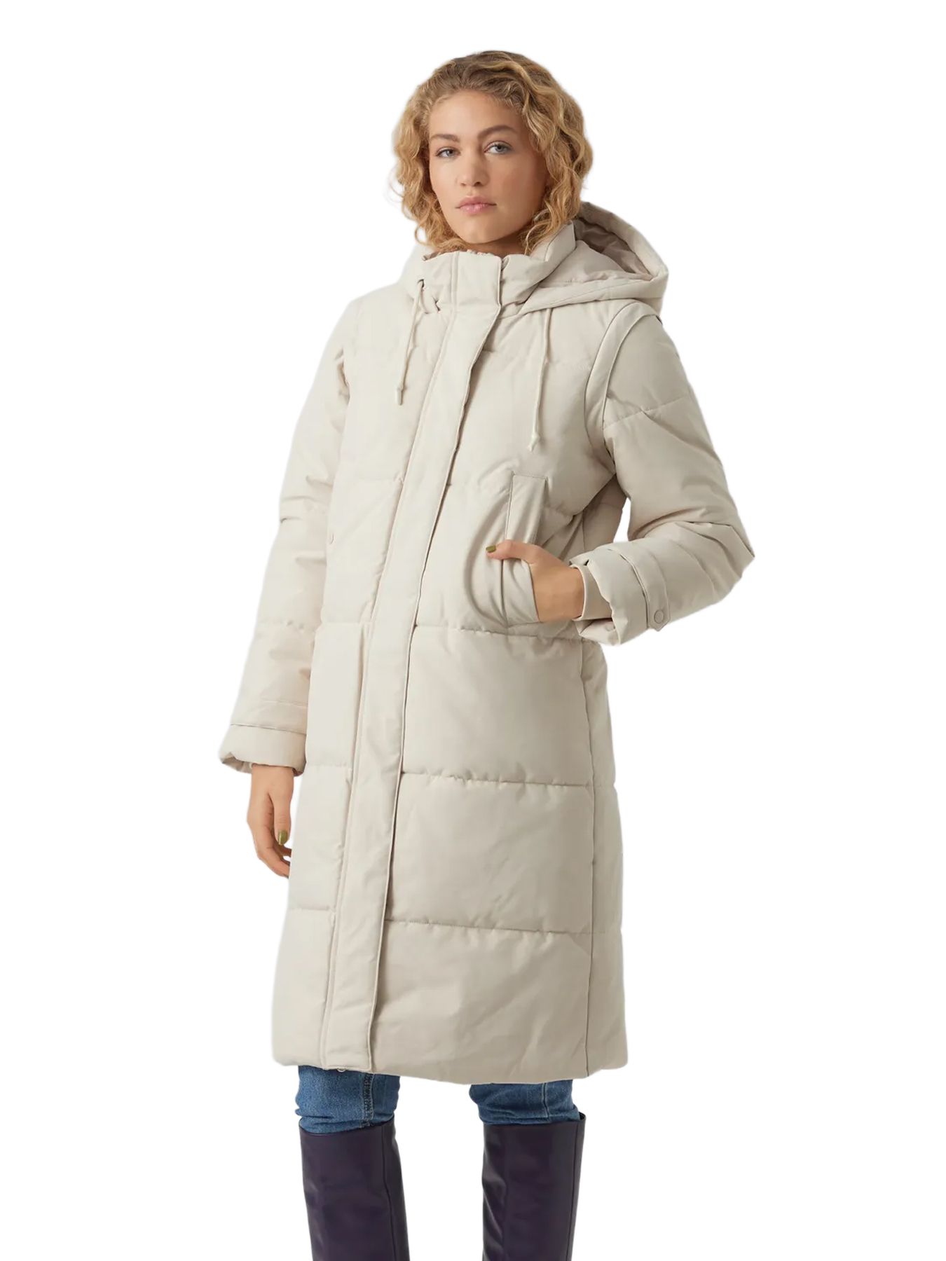 Vero Moda VMMARGARET LONG COAT GA NOOS Oatmeal 00115256-EKA26011400000359