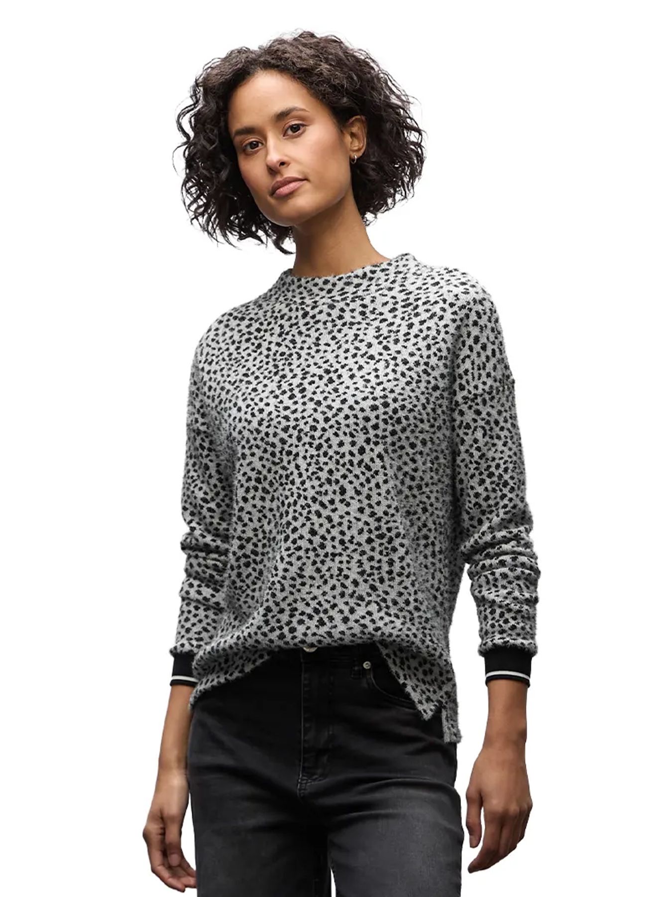 Street One A324170 LTD QR fluffy rib dessin tu black 00113964-L0019000200000011