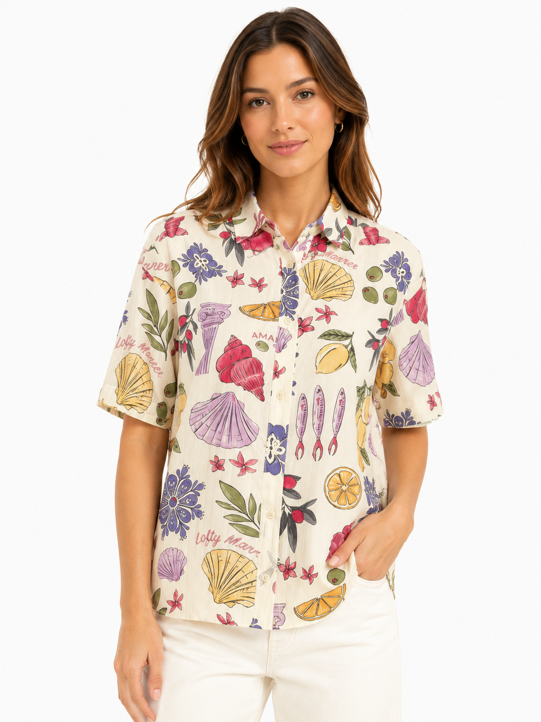 Lofty Manner Blouse Iris 827 multi element print 00118864-EKA26013300000088