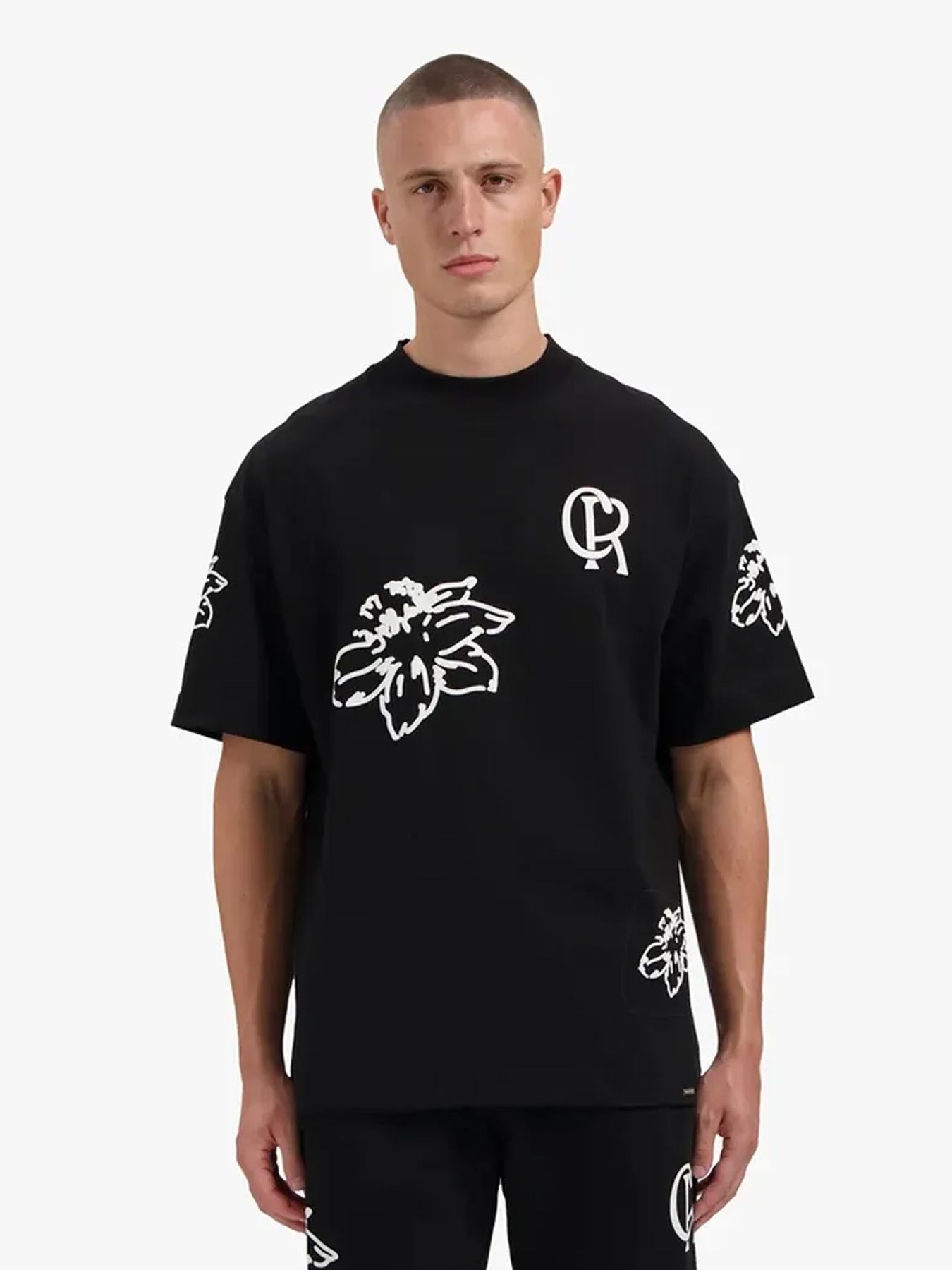 Croyez Flower T-shirt Black 00115236-BLC