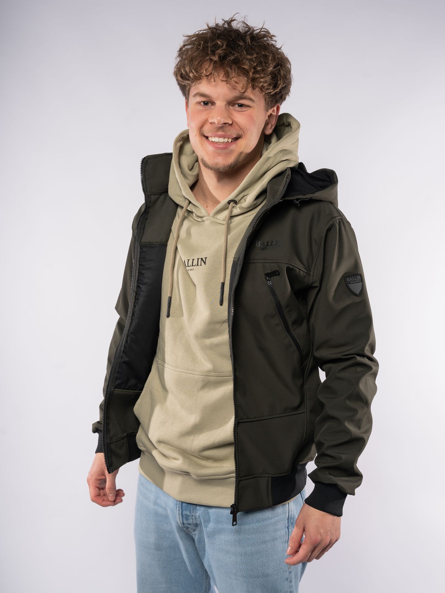 JACK & JONES Jjebasic Softshell Hood Noos, falcon, S JACK & JONES Jjebasic Softshell Hood Noos, falcon, S