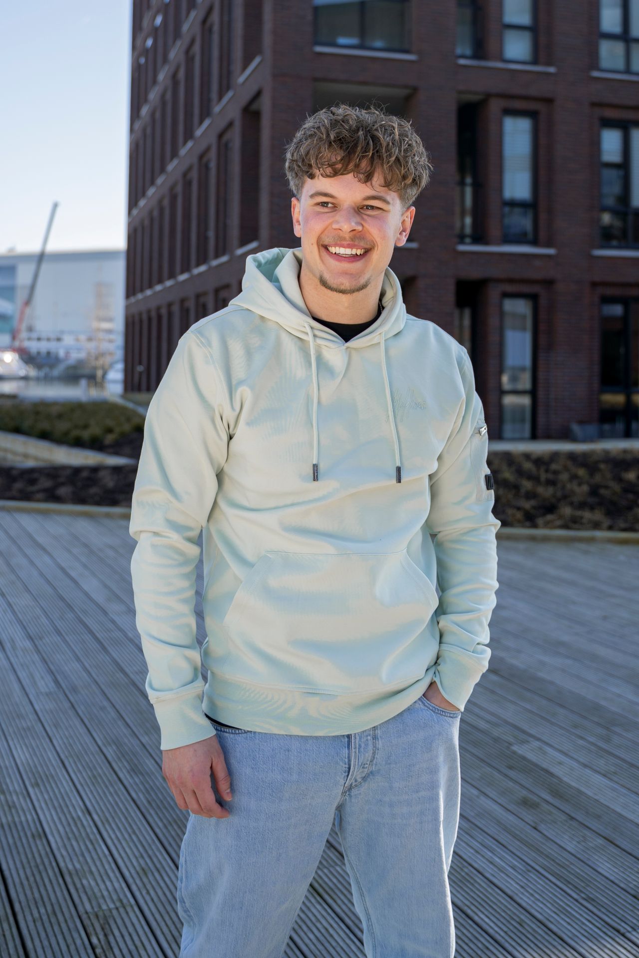 Malelions Men Nylon pocket Hoodie 287 Pale Aqua 2900154679061