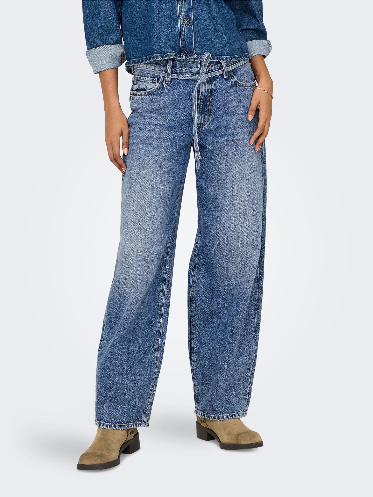 ONLY Dames straight-fit jeans ONLBLUSH middelhoge taille recht gesneden jeans, donkerblauw (dark blue denim), M / 32L ONLY Dames straight-fit jeans ONLBLUSH middelhoge taille recht gesneden jeans, donkerblauw (dark blue denim), M / 32L